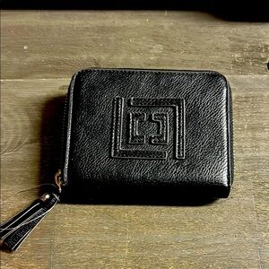 Liz Claiborne Black Leather Card Holder NWOT
